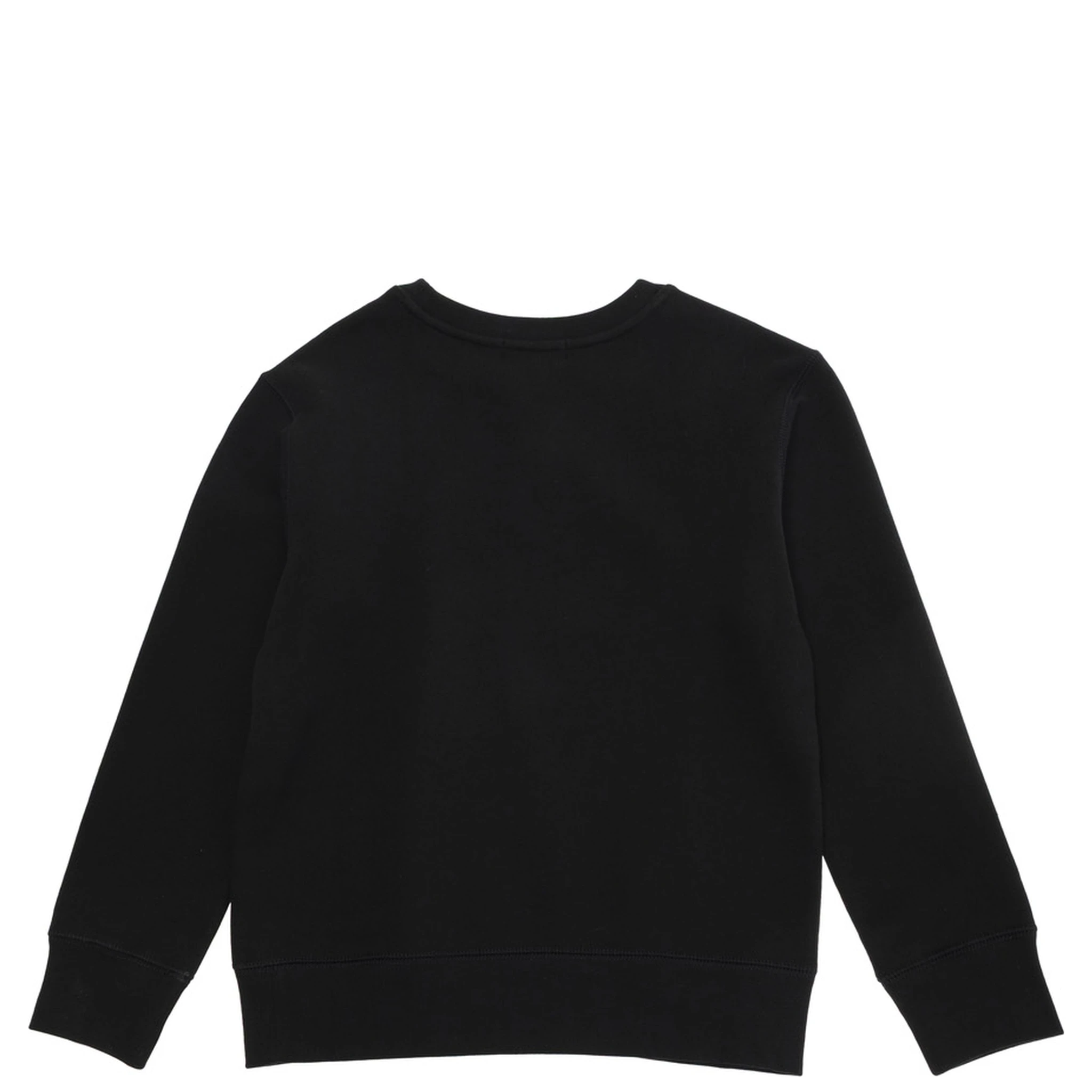 Black Sweater with V Neck and Pony Embroidery on the Front in Cotton Blend Boy