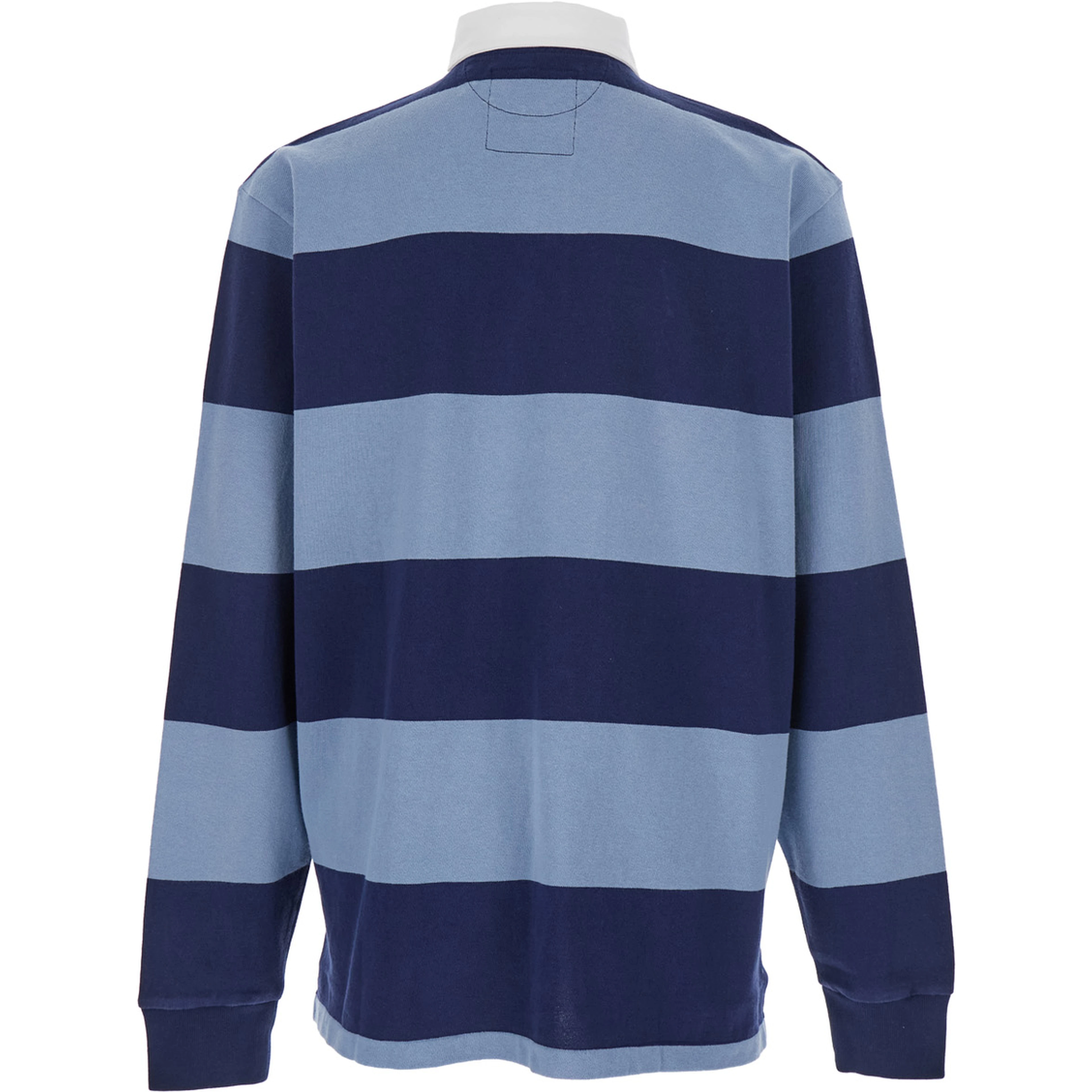 "Rugby" Multicolor Polo Shirt with Logo Embroidery on the Front and All-Over Striped Motif in Cotton Man