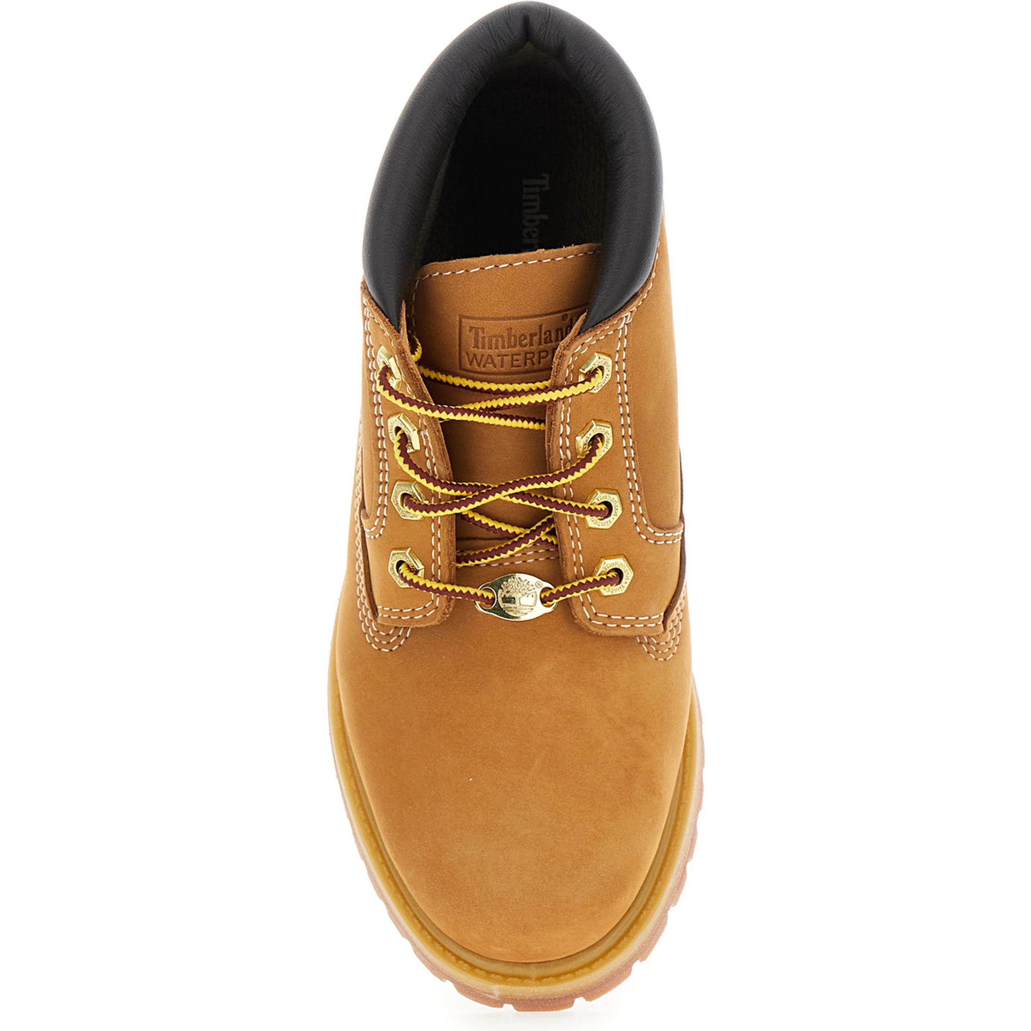 Nellie Mid Chukka Beige Ankle Boots with Embossed Logo on the Side and Padded Rear in Leather Woman