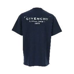 Blue T-Shirt with Logo on the Front in Cotton Man