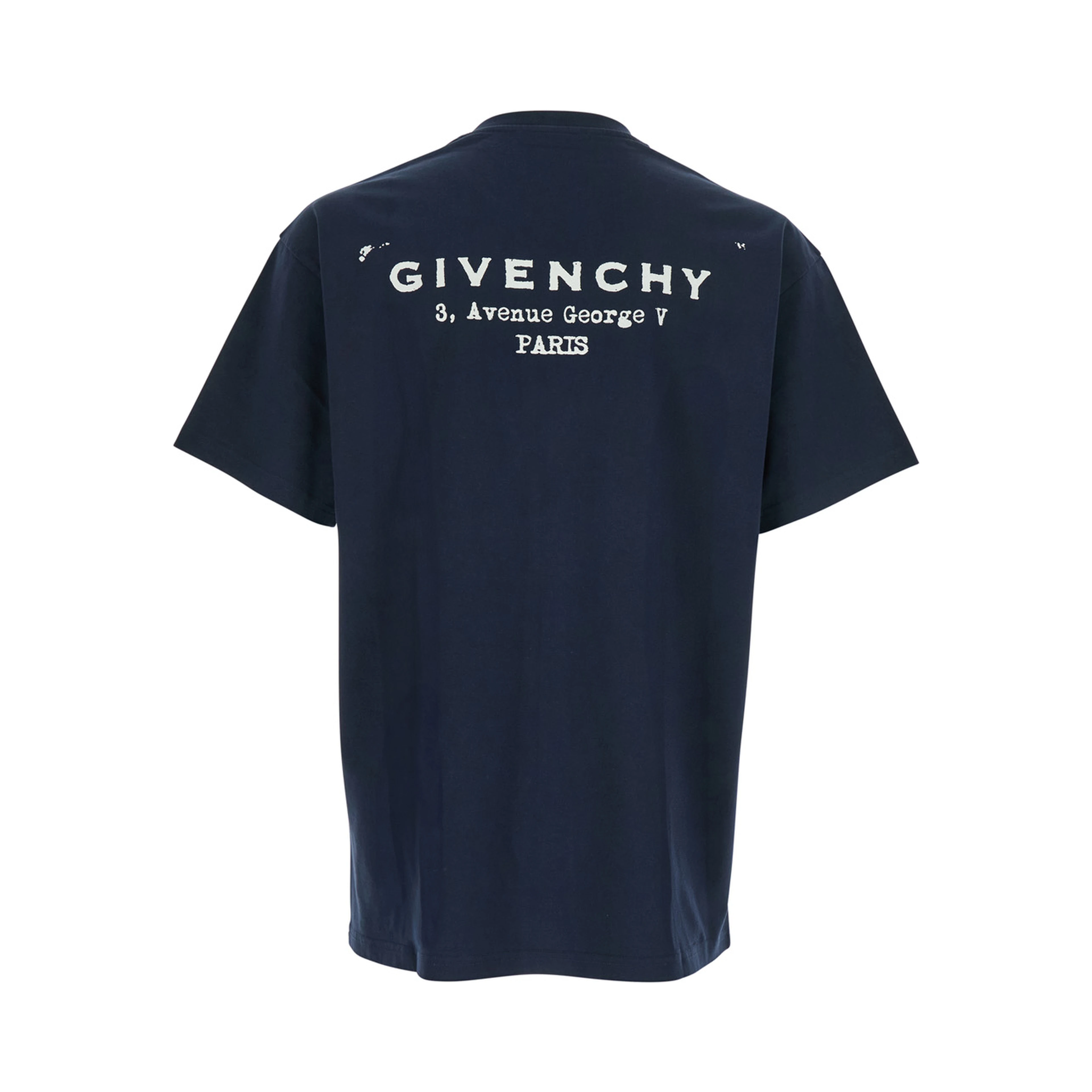 Blue T-Shirt with Logo on the Front in Cotton Man