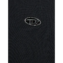 Black Hoodie with Logo Patch on the Front and Faded Effect in Cotton Man