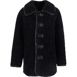 Black Jacket with Reversible Design in Faux Fur Woman