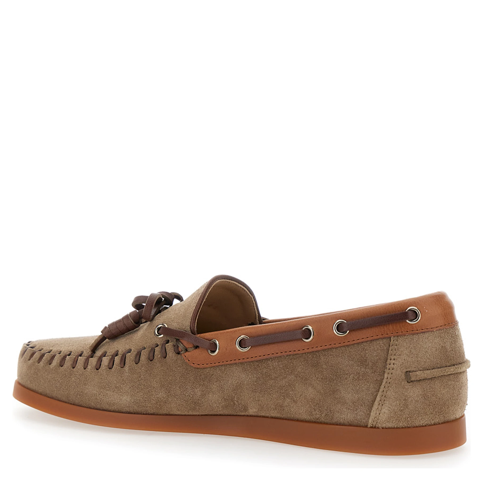 Palm Avenue Brown Loafers with VLogo Patch on the Sidei n Leather Man