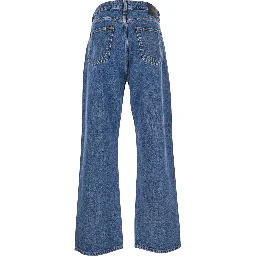 Blue Jeans with Belt Loops in Denim Man