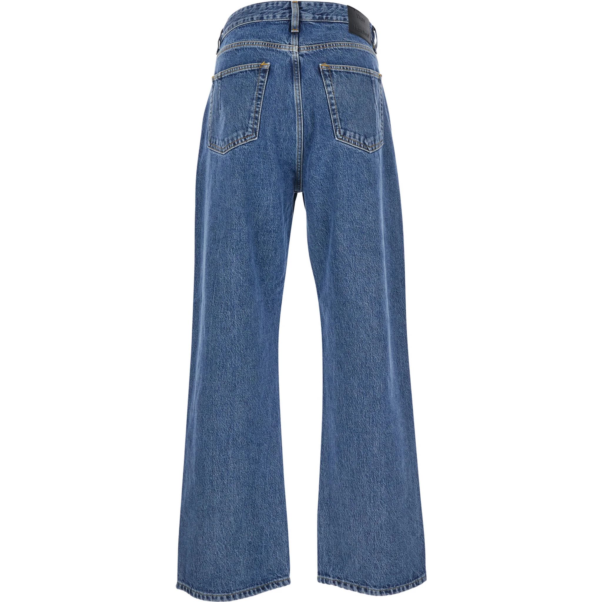 Blue Jeans with Belt Loops in Denim Man