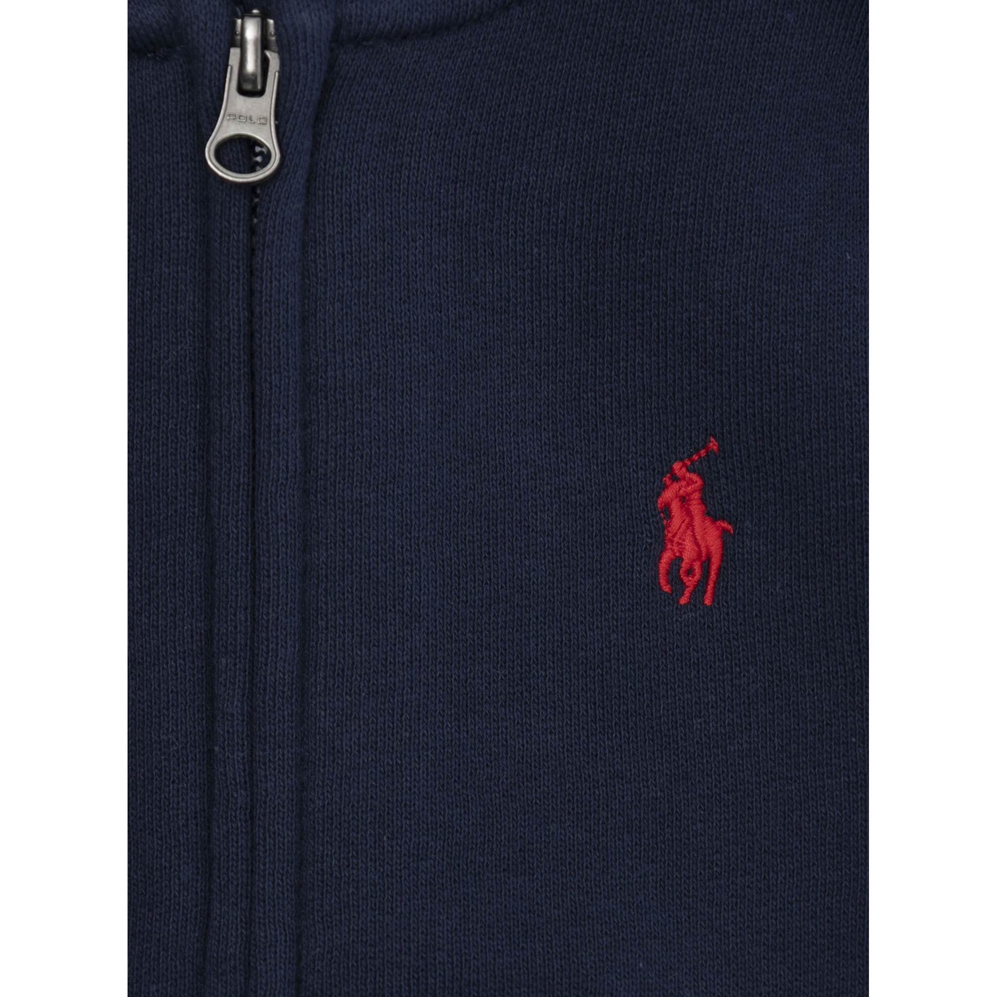 Blue Sweatshirt with Fixed Hood and Pony Embroidery on the Front in Cotton Blend Baby