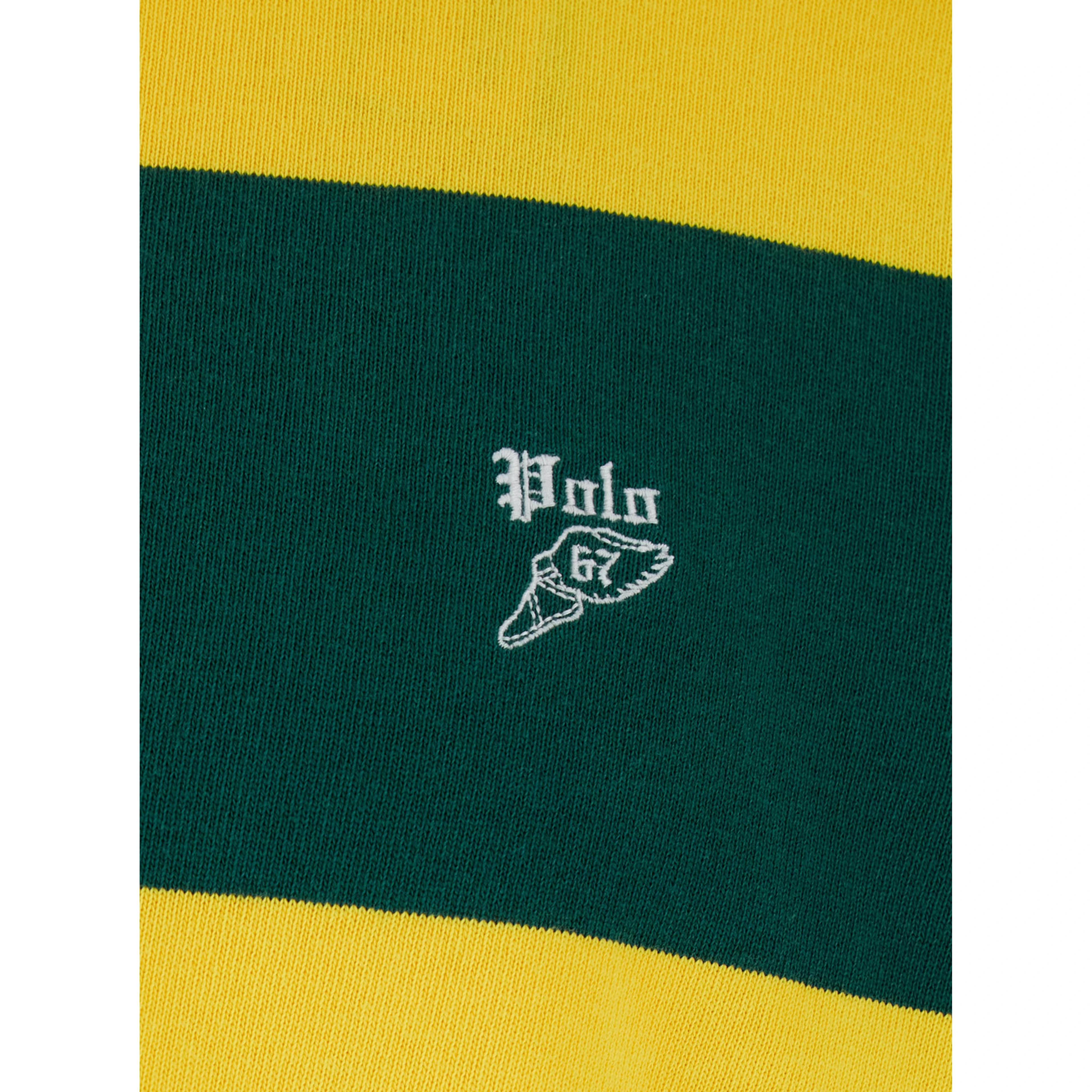 "Rugby" Multicolor Polo Shirt with Logo Embroidery on the Front and All-Over Striped Motif in Cotton Man