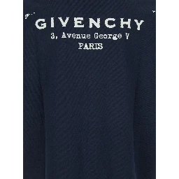 Blue T-Shirt with Logo on the Front in Cotton Man