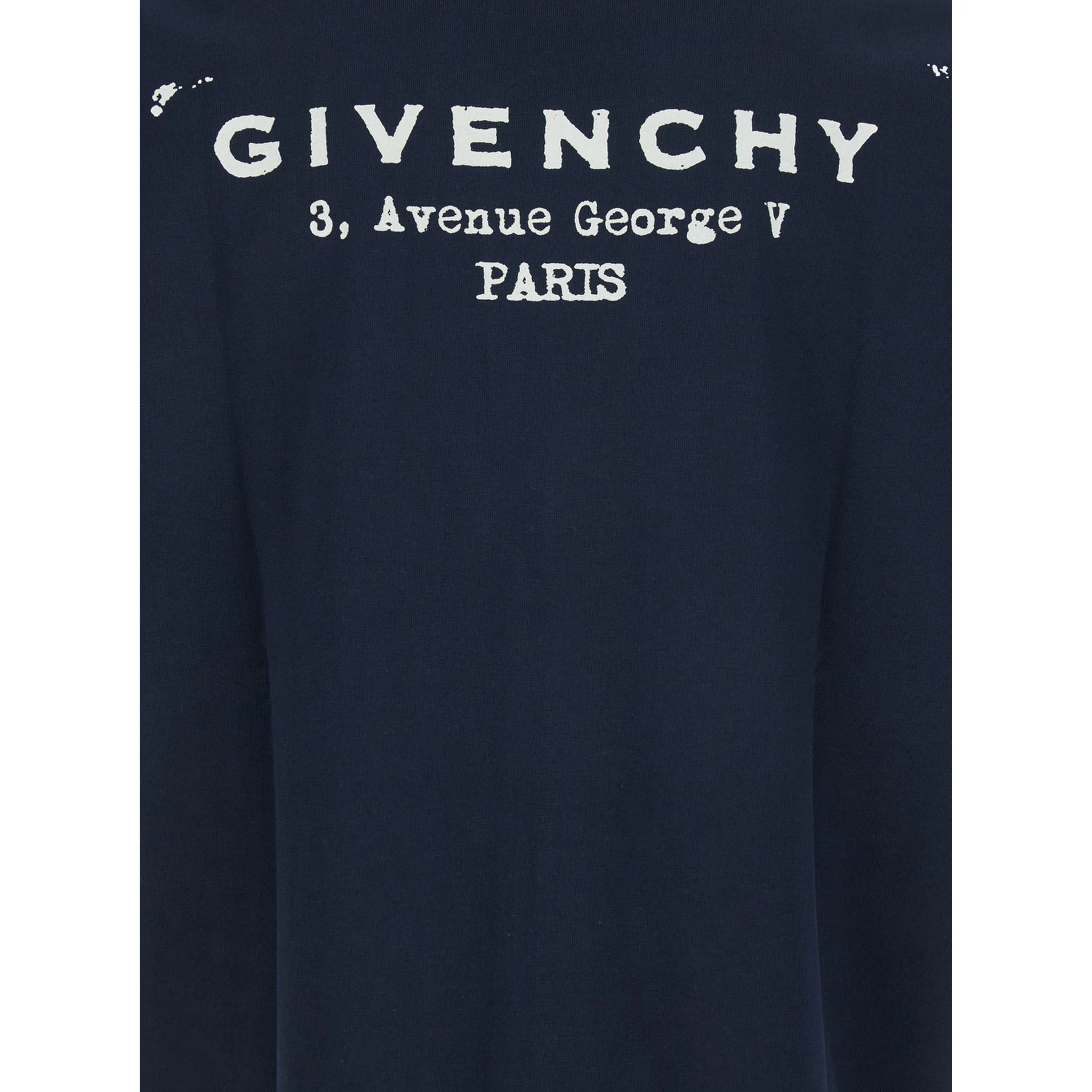 Blue T-Shirt with Logo on the Front in Cotton Man