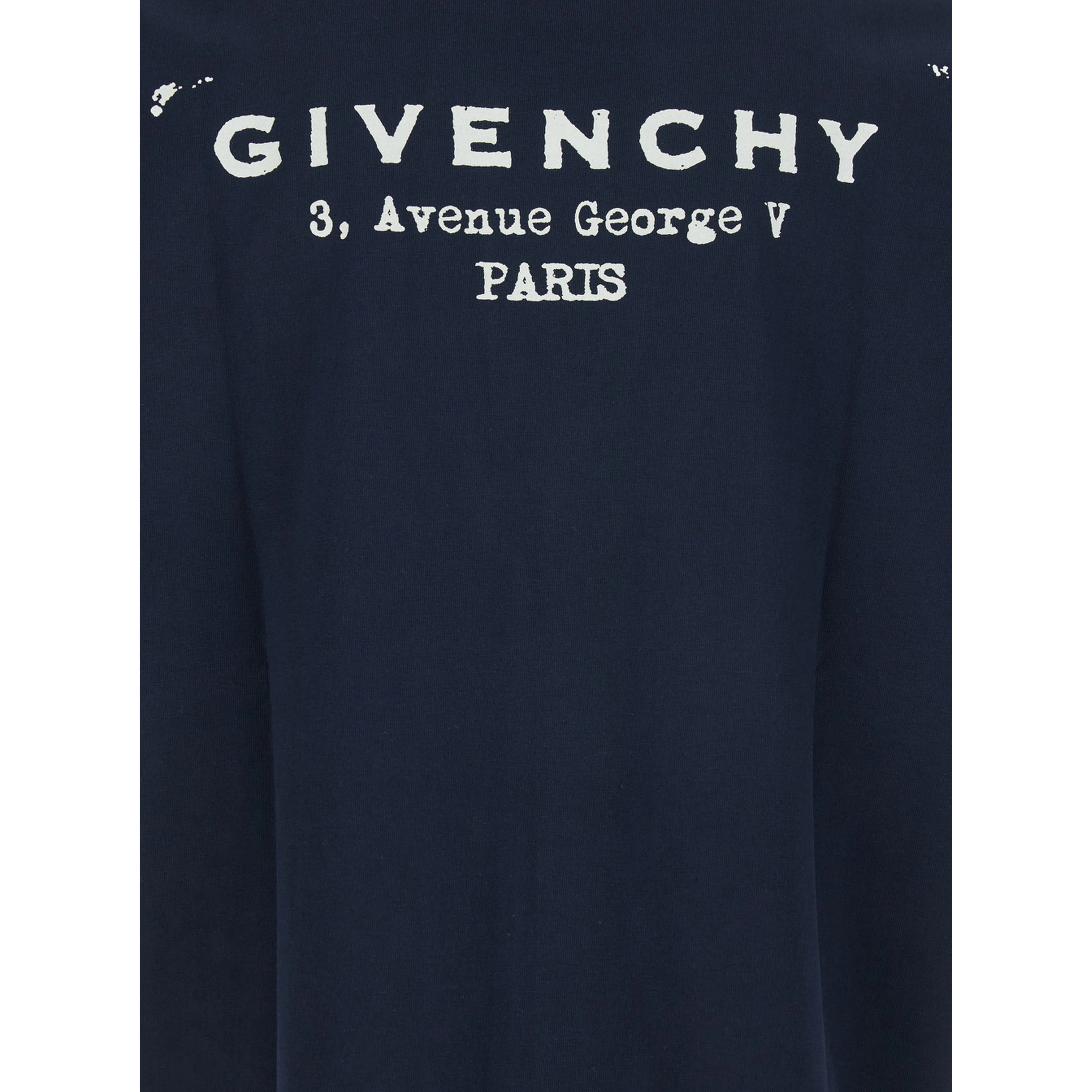 Blue T-Shirt with Logo on the Front in Cotton Man