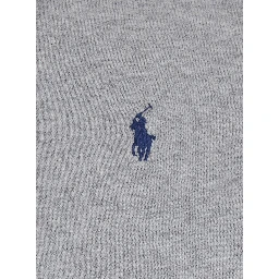 Grey Sweatshirt with Drawstring Hood and Pony Embroidery on the Front in Cotton Blend Man