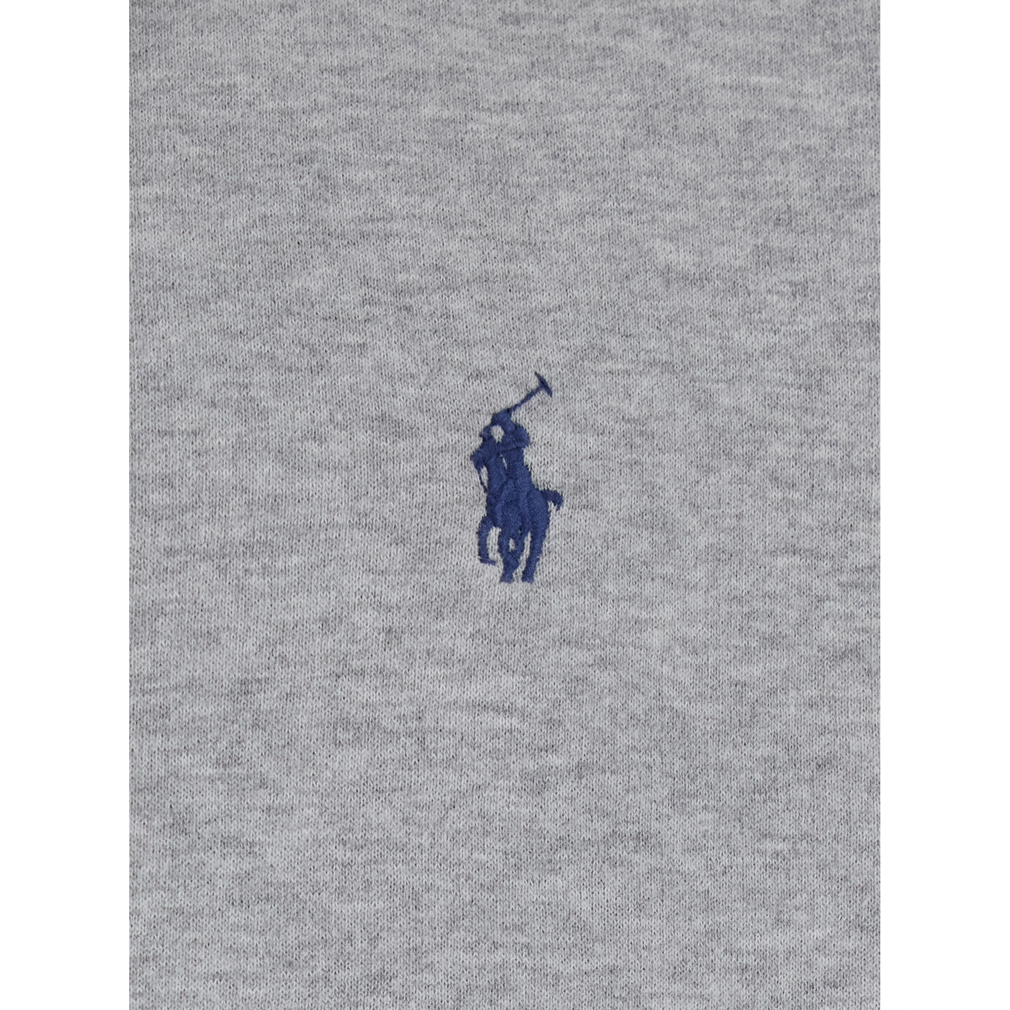 Grey Sweatshirt with Drawstring Hood and Pony Embroidery on the Front in Cotton Blend Man