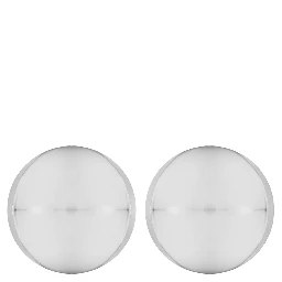 Luna Metallic Earings with Rear Butterfly Clasp Closure and Circular Design in Silver Plated Bronze Woman