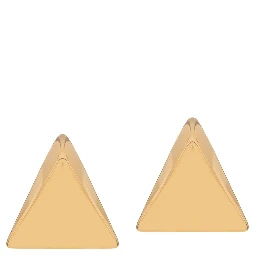 Virtual Metallic Earings with Butterfly Clasp Closure and Triangular Shape  in Gold Plated Bronze Woman