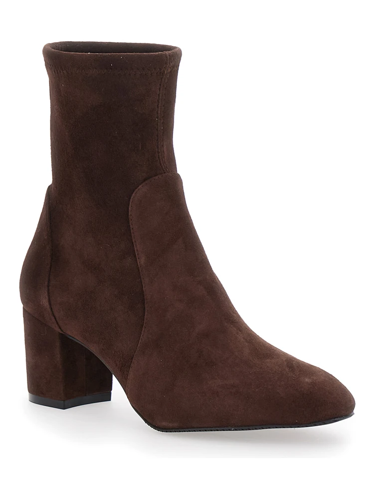 Yuliana Brown Ankle Boots with Medium Block Heel in Ecoleather Woman alternative