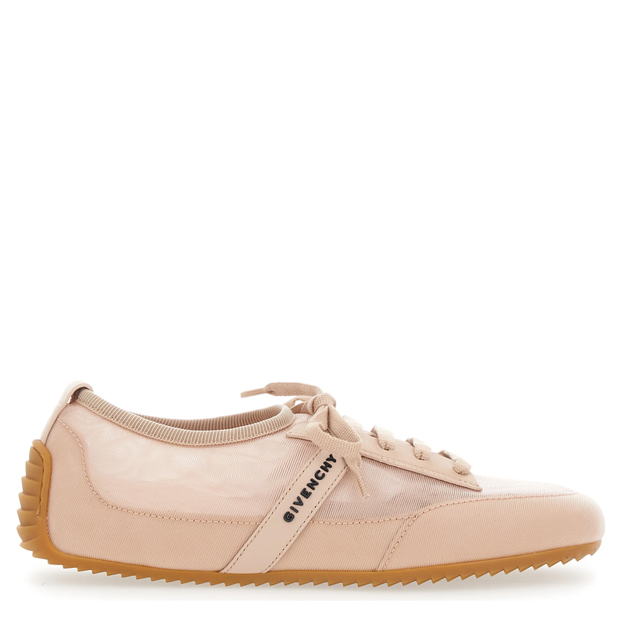 Pink Sneaker with Logo Lettering on the Side in Fabric Woman