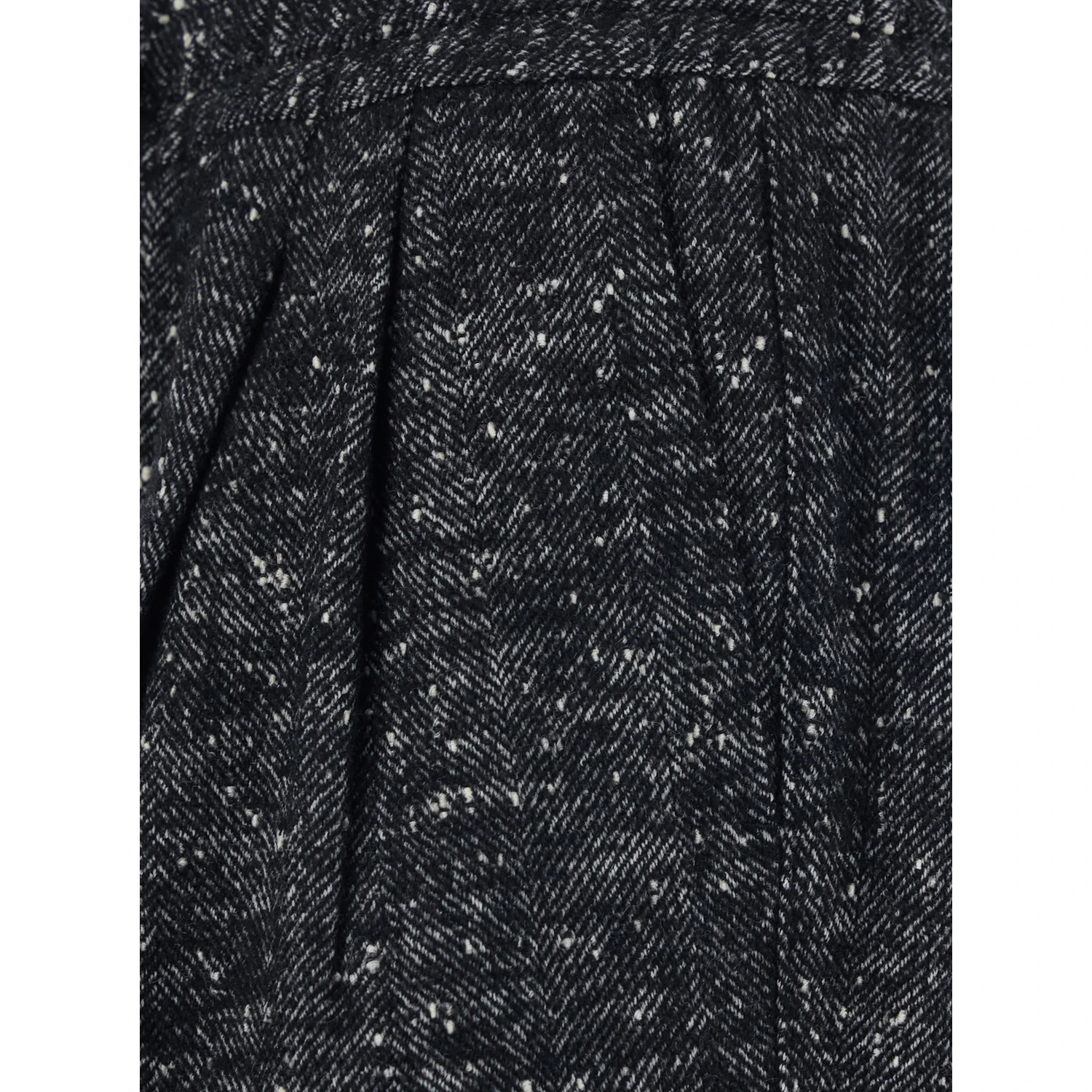 Dark Grey Trousers with Elasticated Waist with Drawstring in Wool Blend Man