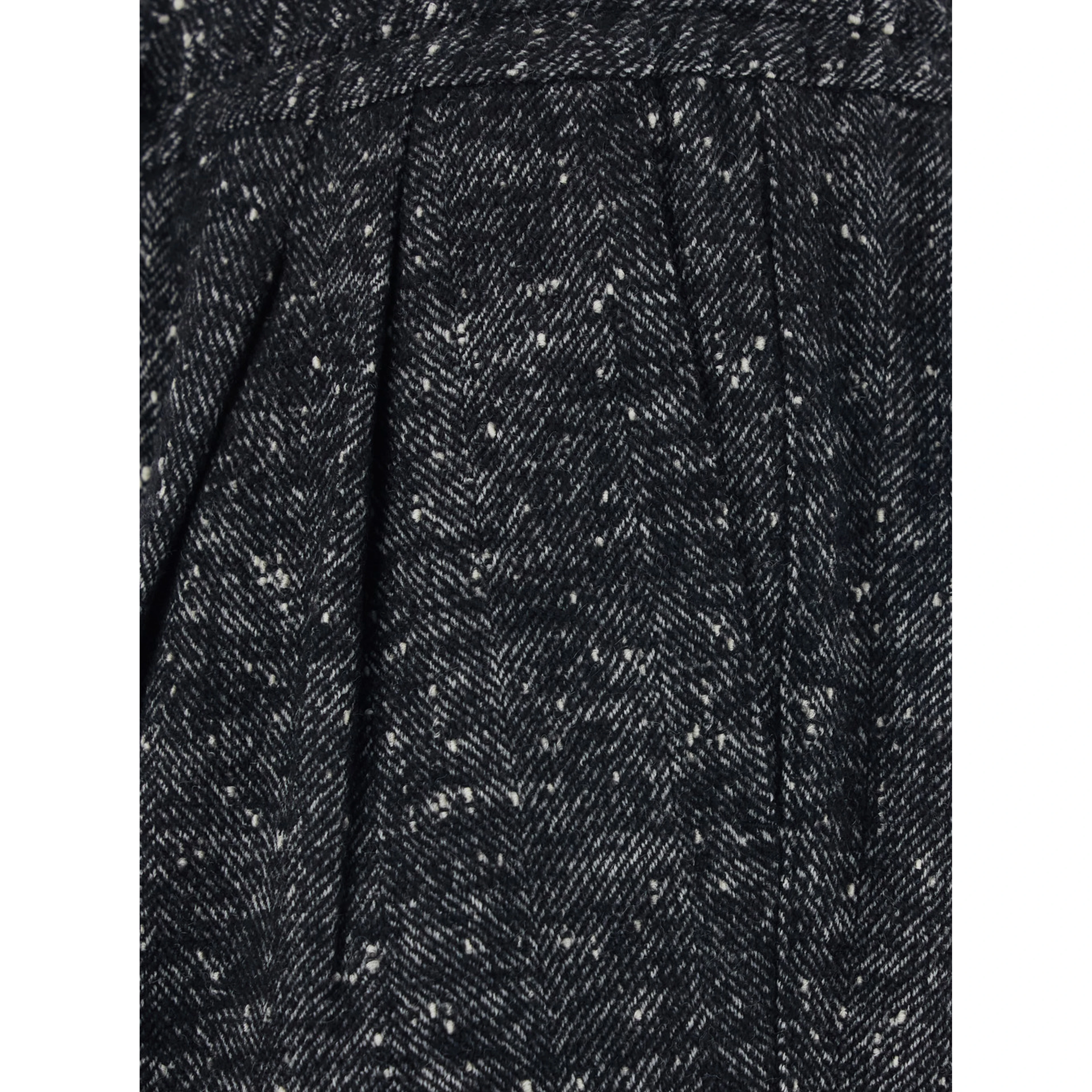 Dark Grey Trousers with Elasticated Waist with Drawstring in Wool Blend Man