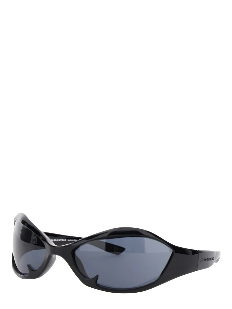 Black Sunglasses with Engraved Logo in Nylon Man