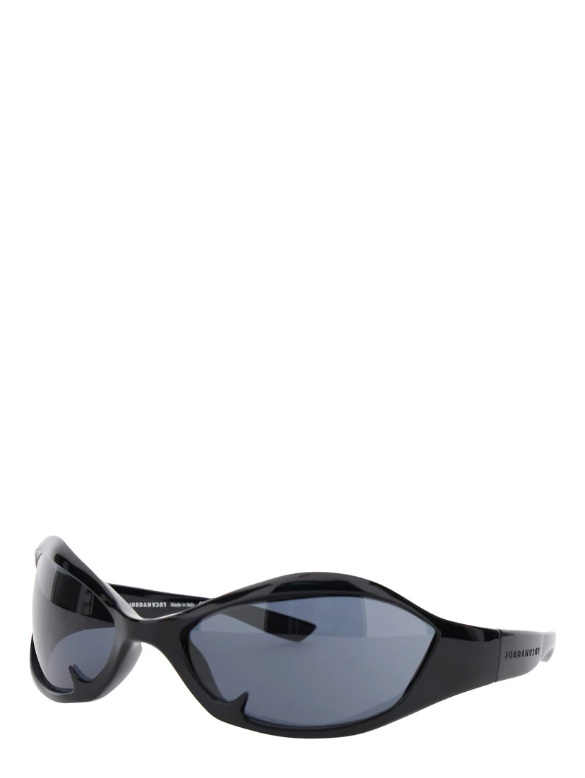 Black Sunglasses with Engraved Logo in Nylon Man
