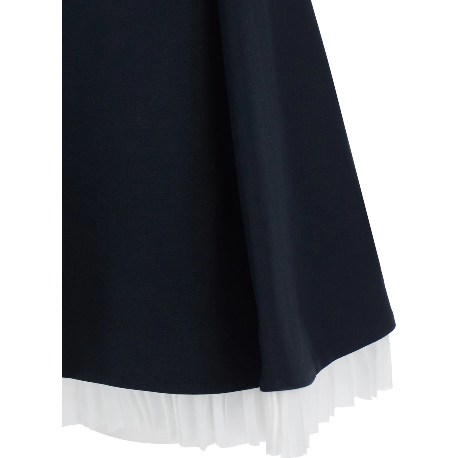Dorothie Black Off-Shoulder Mini Dress with Contrasting Hem in Cotton Blend Stretch Woman