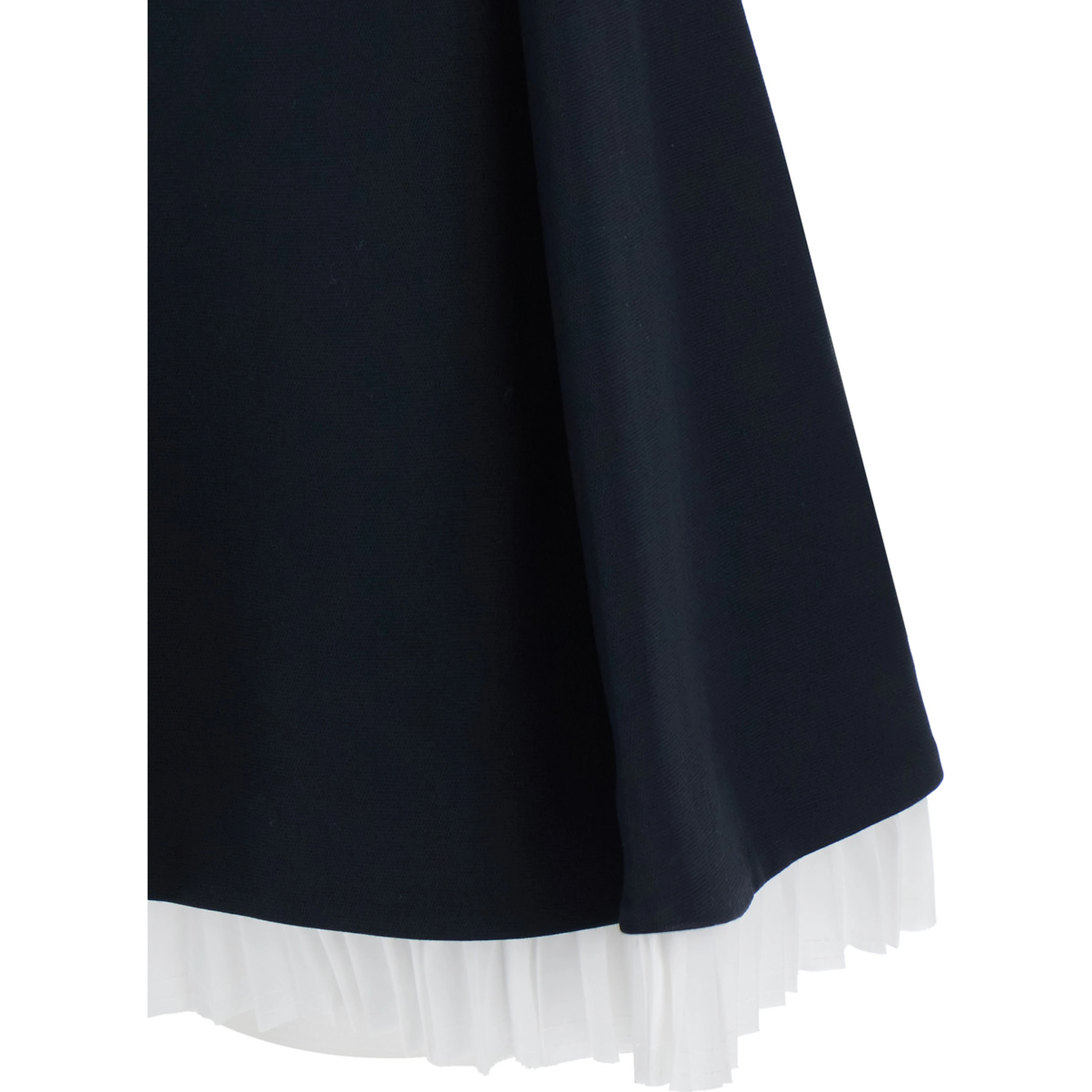 Dorothie Black Off-Shoulder Mini Dress with Contrasting Hem in Cotton Blend Stretch Woman