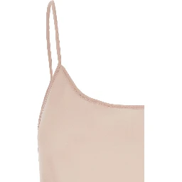 Pink Top with Spaghetti Straps and Square Neck in Fabric Woman