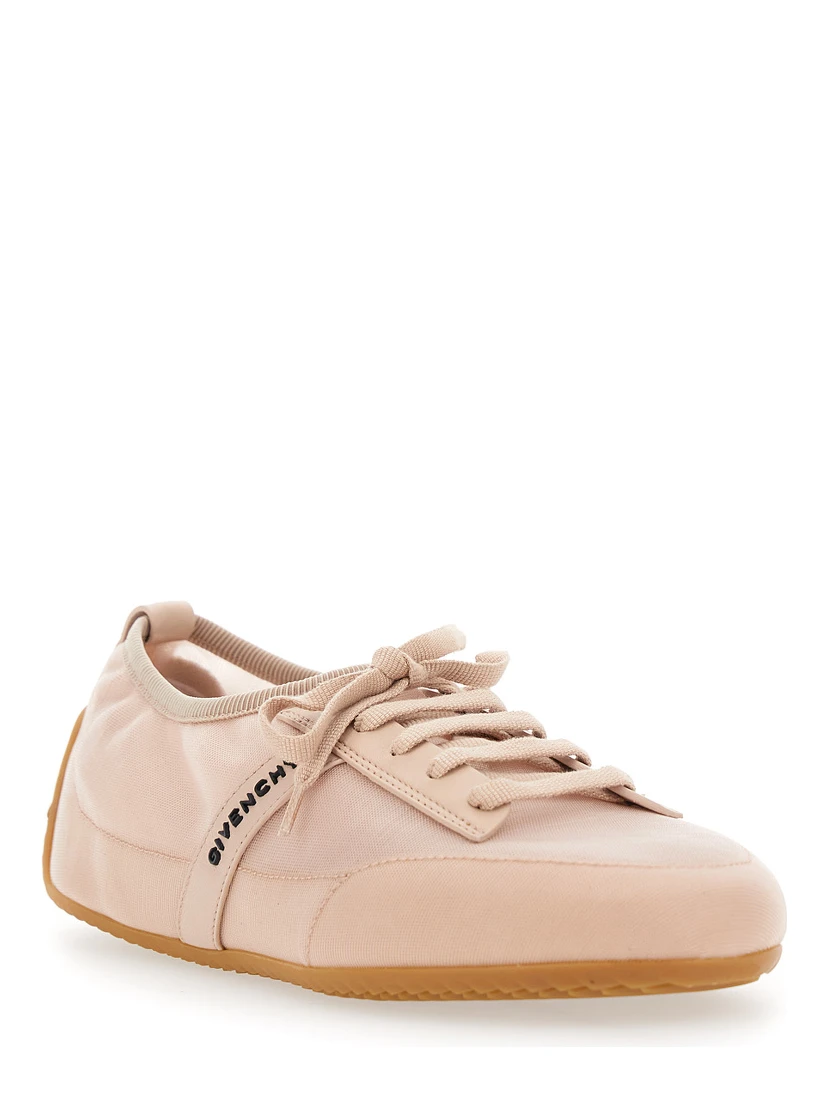 Pink Sneaker with Logo Lettering on the Side in Fabric Woman