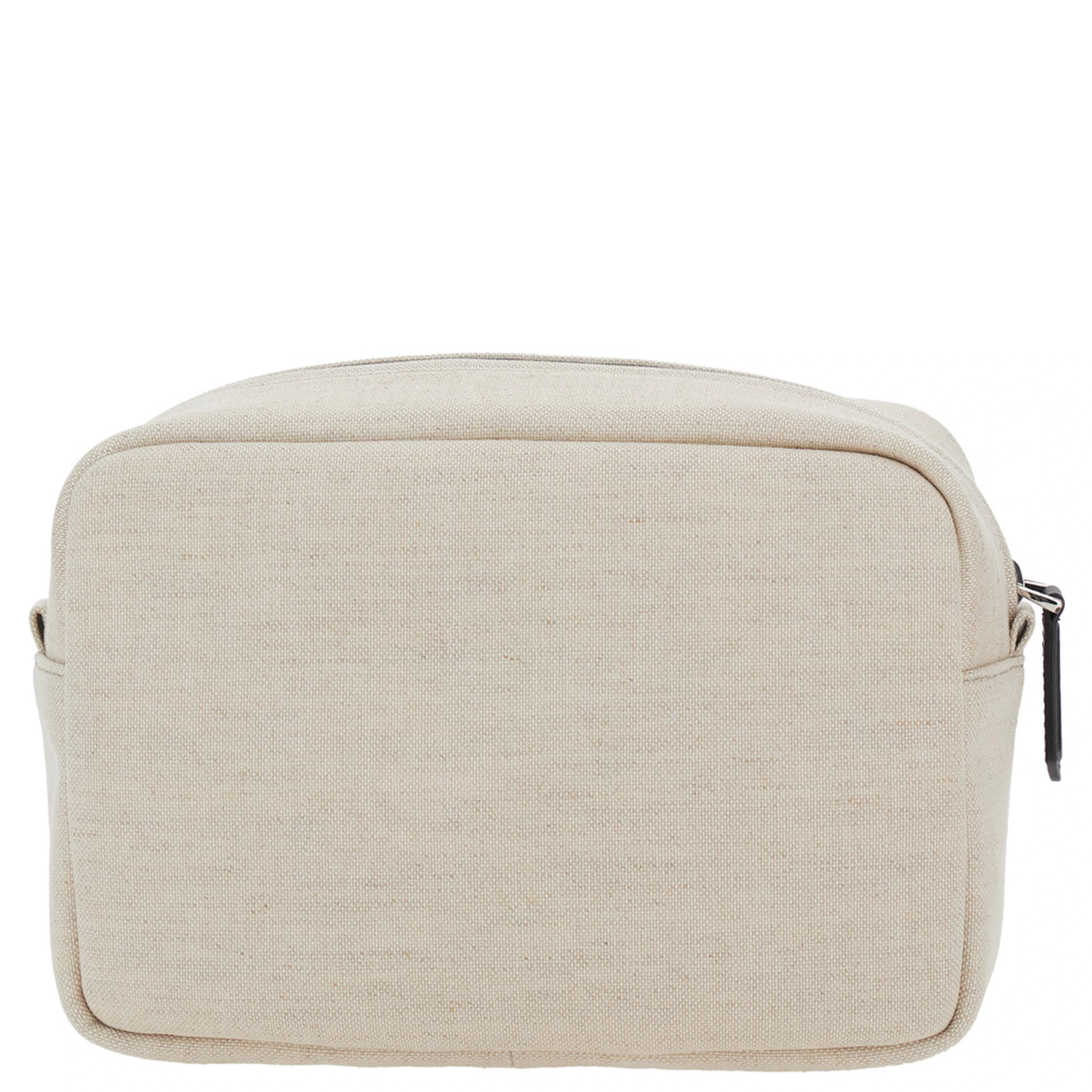 Beige Beauty Case with Logo Lettering and Bear on the Front in Cotton Blend Girl