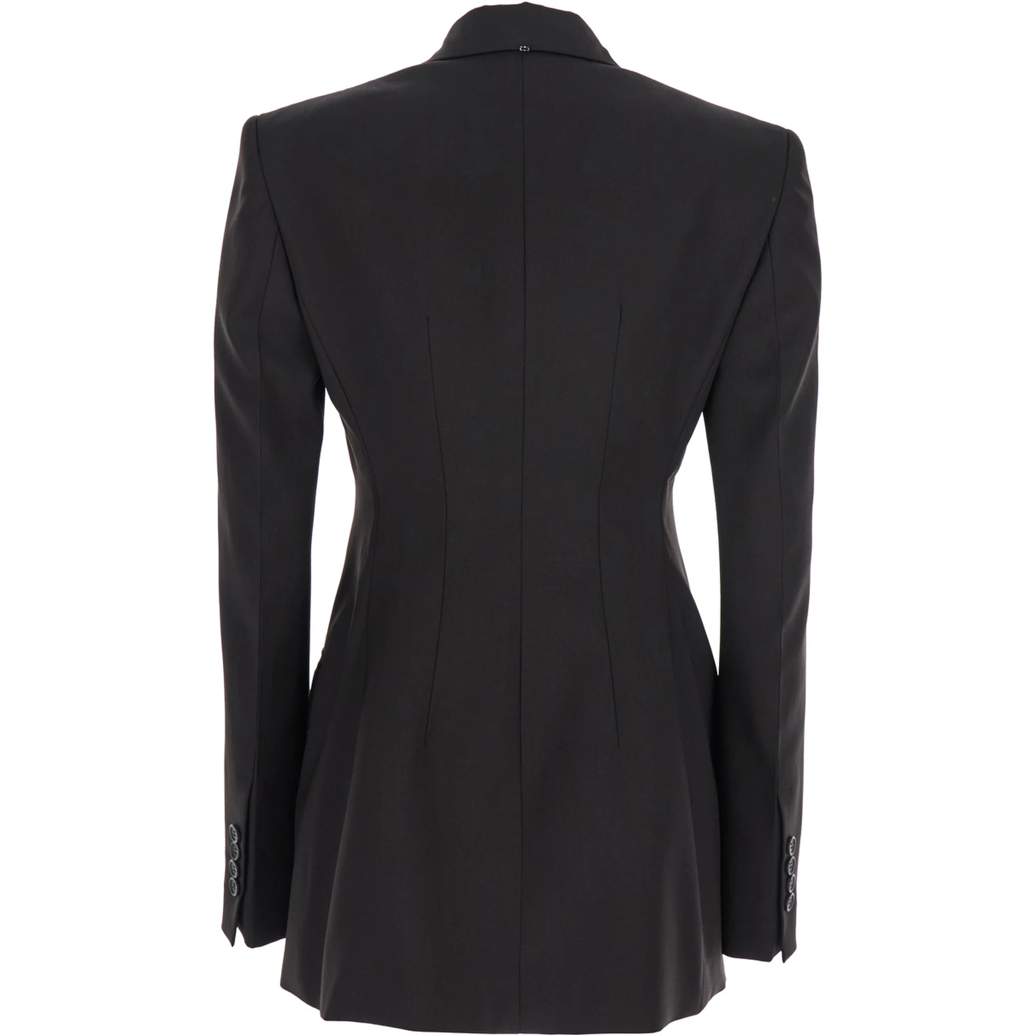 Adamo Brown Bouble-Breasted Jacket with Peak Revers in Wool Woman