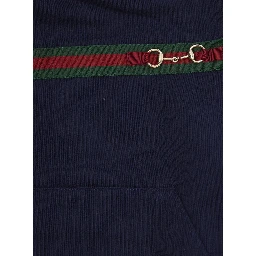 Blue Sweatshirt with Web Detail on the Front in Cotton Boy