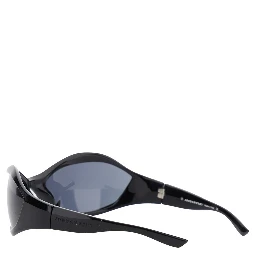 Black Sunglasses with Engraved Logo in Nylon Man