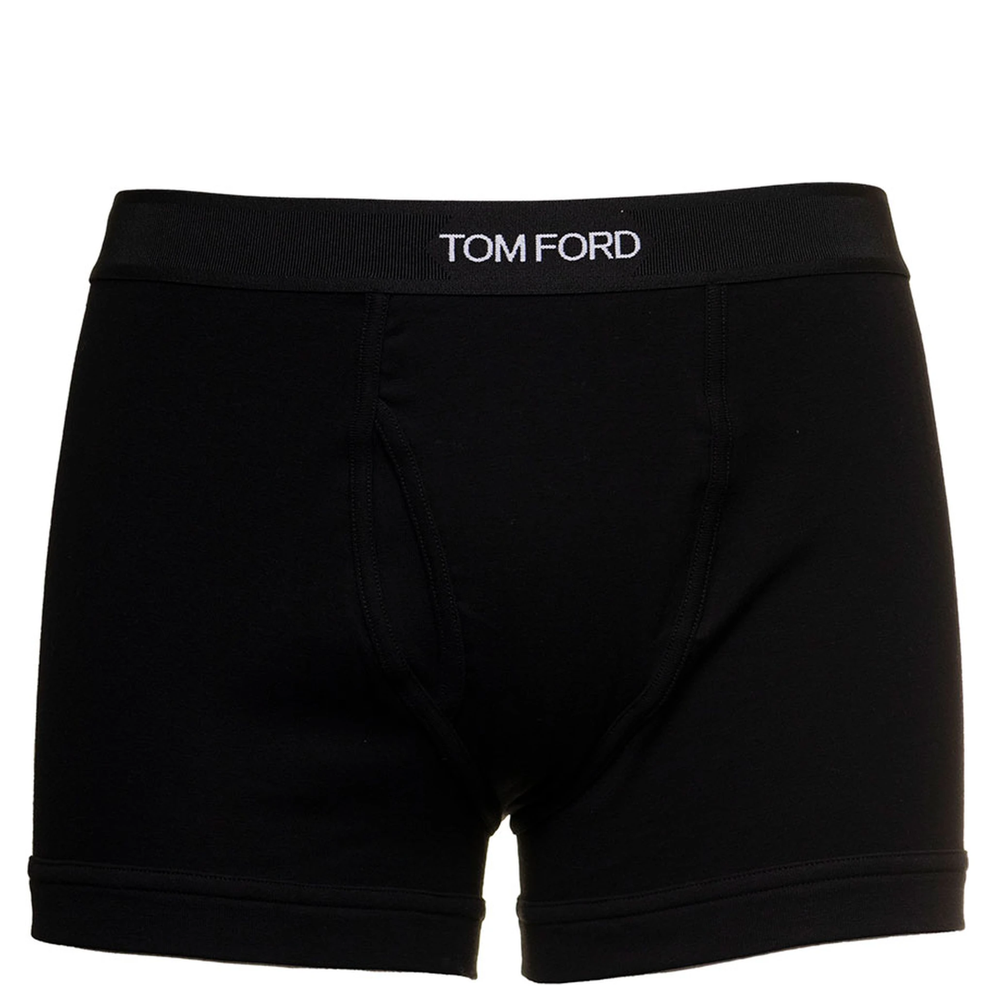 Black Cotton Boxer with Logo