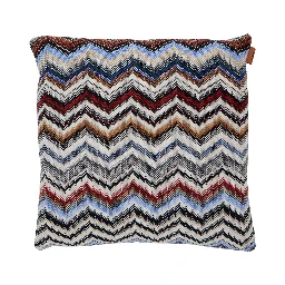 Colorado Multicolor Cushion with ZigZag Motif in Wool Home