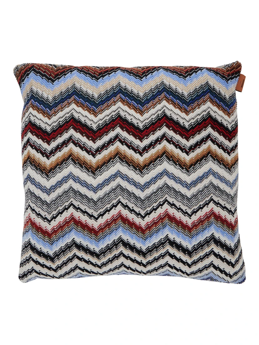 Colorado Multicolor Cushion with ZigZag Motif in Wool Home
