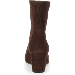 Yuliana Brown Ankle Boots with Medium Block Heel in Ecoleather Woman