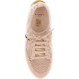 Pink Sneaker with Logo Lettering on the Side in Fabric Woman