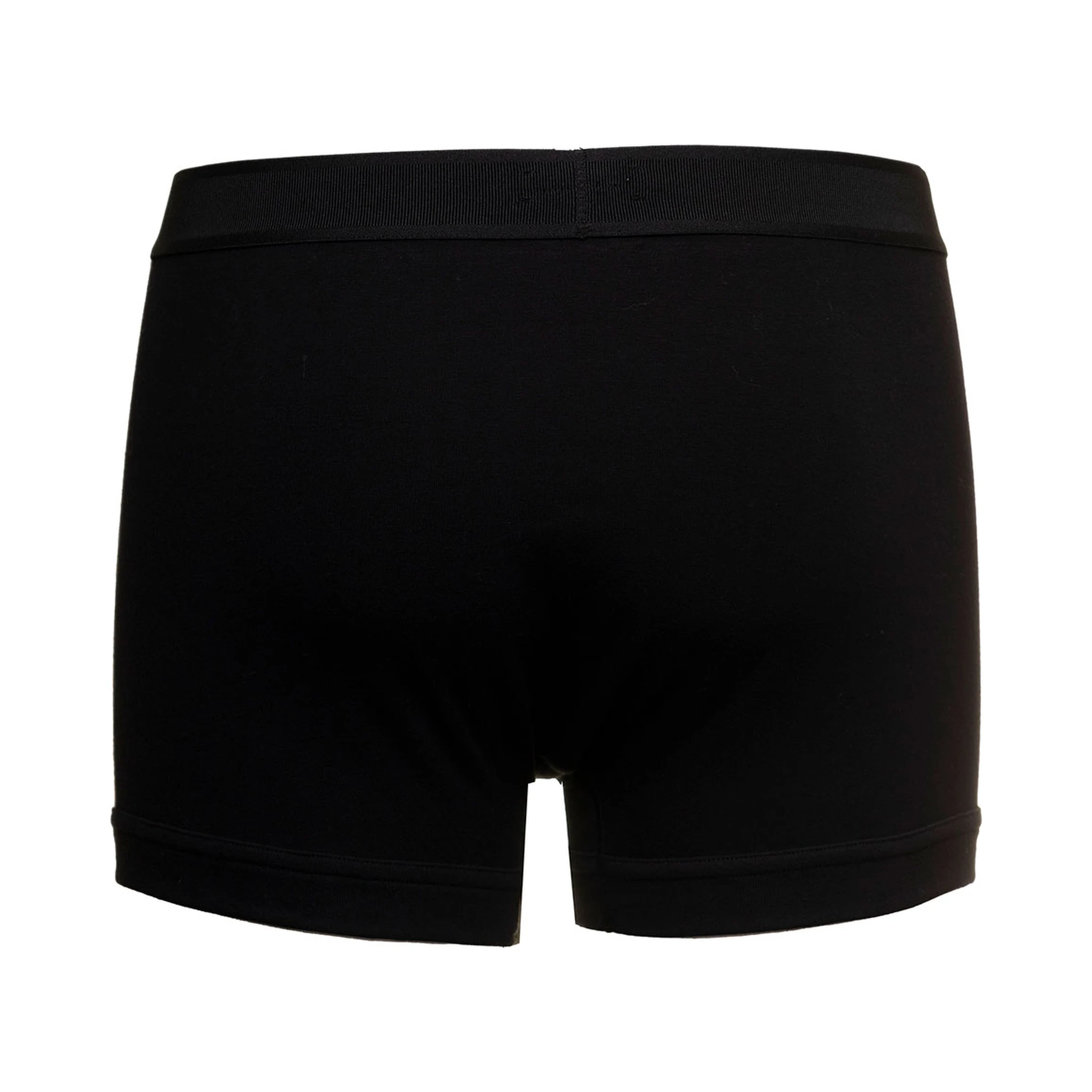 Black Cotton Boxer with Logo