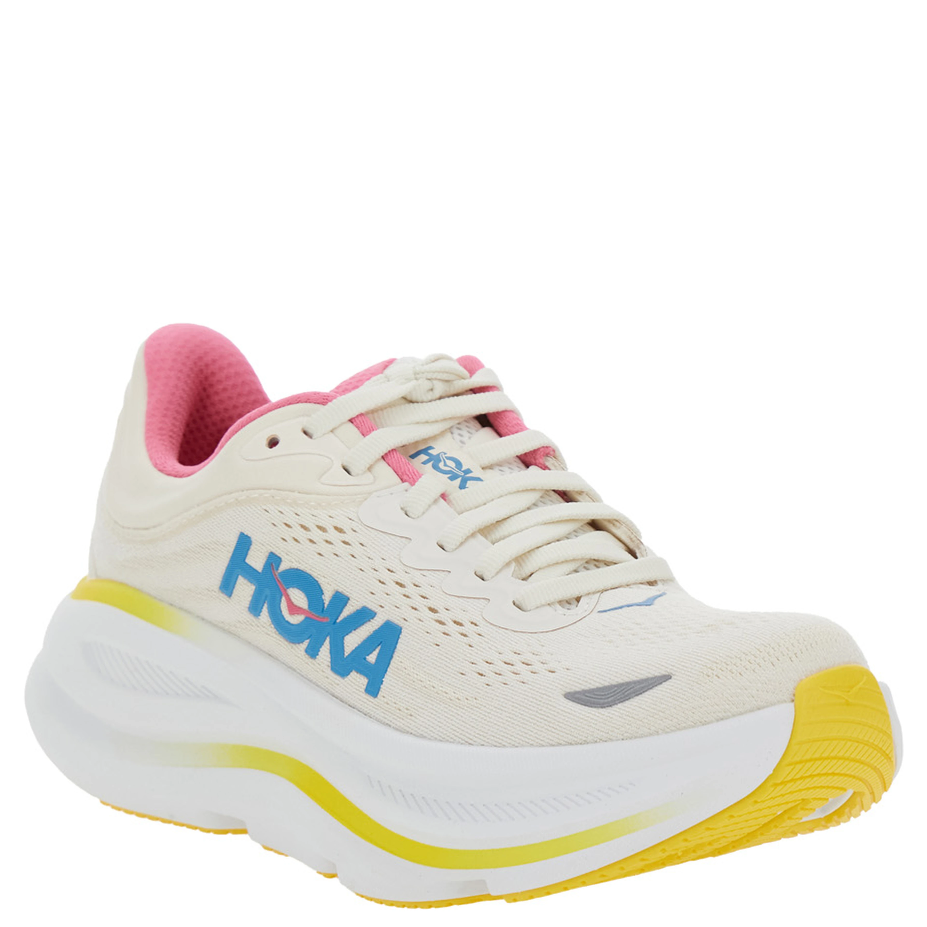 Bondi 9 White Low Top Sneakers with Maxi Logo Lettering on the Side in Tech Fabric Unisex