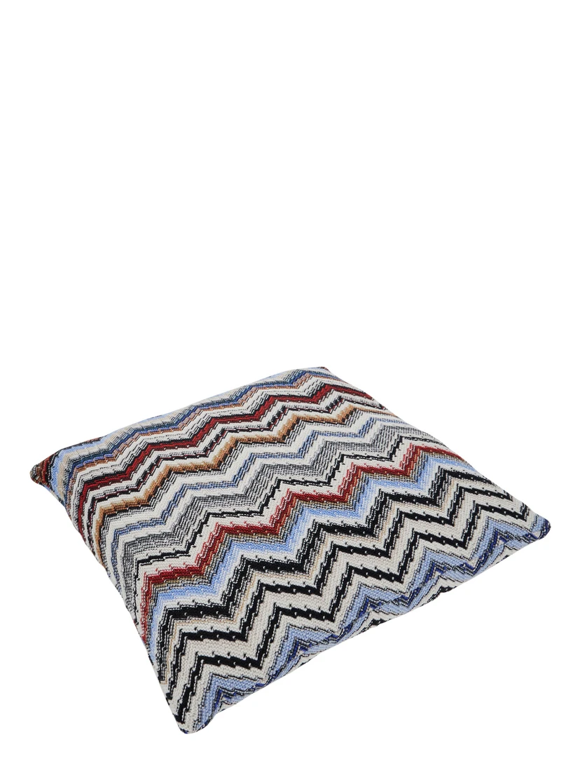 Colorado Multicolor Cushion with ZigZag Motif in Wool Home