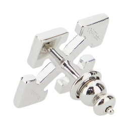 Silver-Tone Earrings with Arrow Design in Metal Man