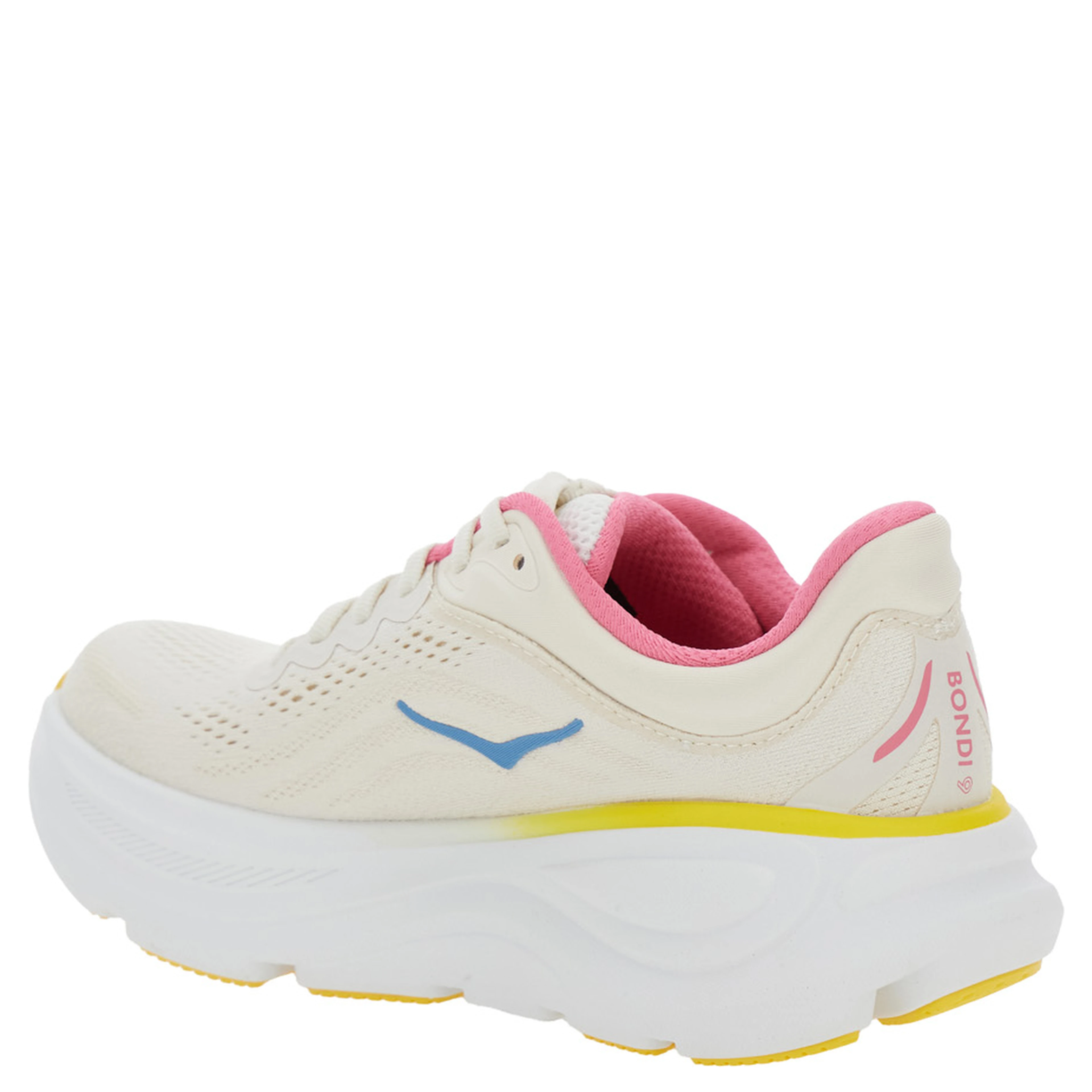 Bondi 9 White Low Top Sneakers with Maxi Logo Lettering on the Side in Tech Fabric Unisex