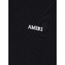 Black Polo Shirt with Classic Collar and Logo Lettering Embroidery on the Front in Cotton Man