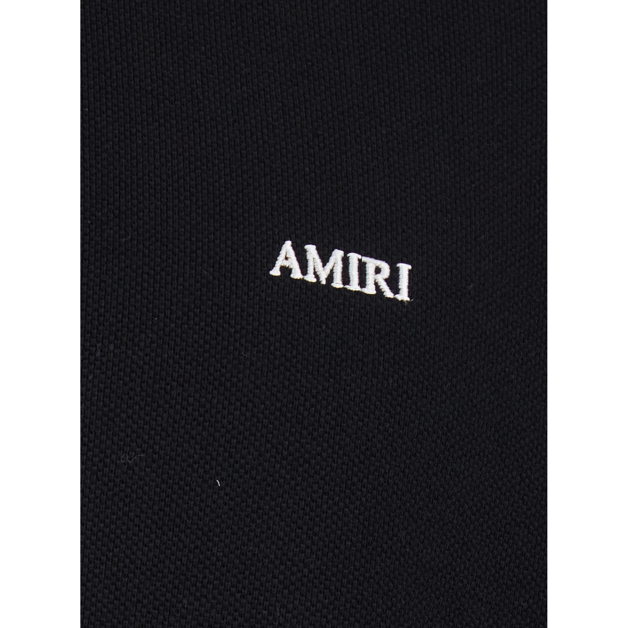 Black Polo Shirt with Classic Collar and Logo Lettering Embroidery on the Front in Cotton Man