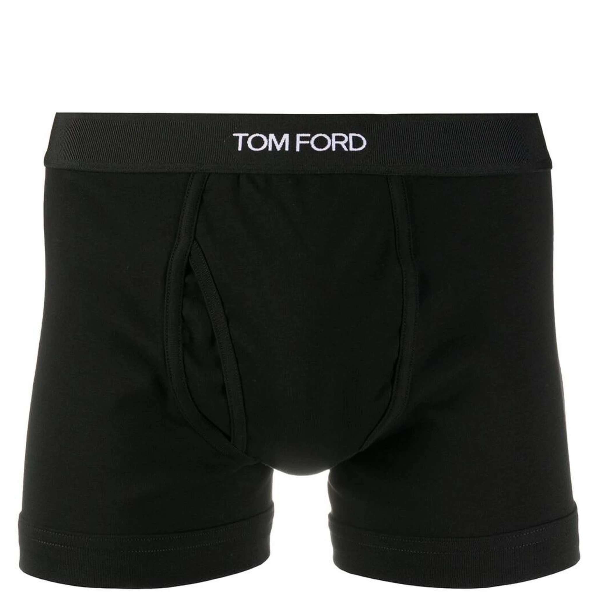 Black Cotton Boxer with Logo