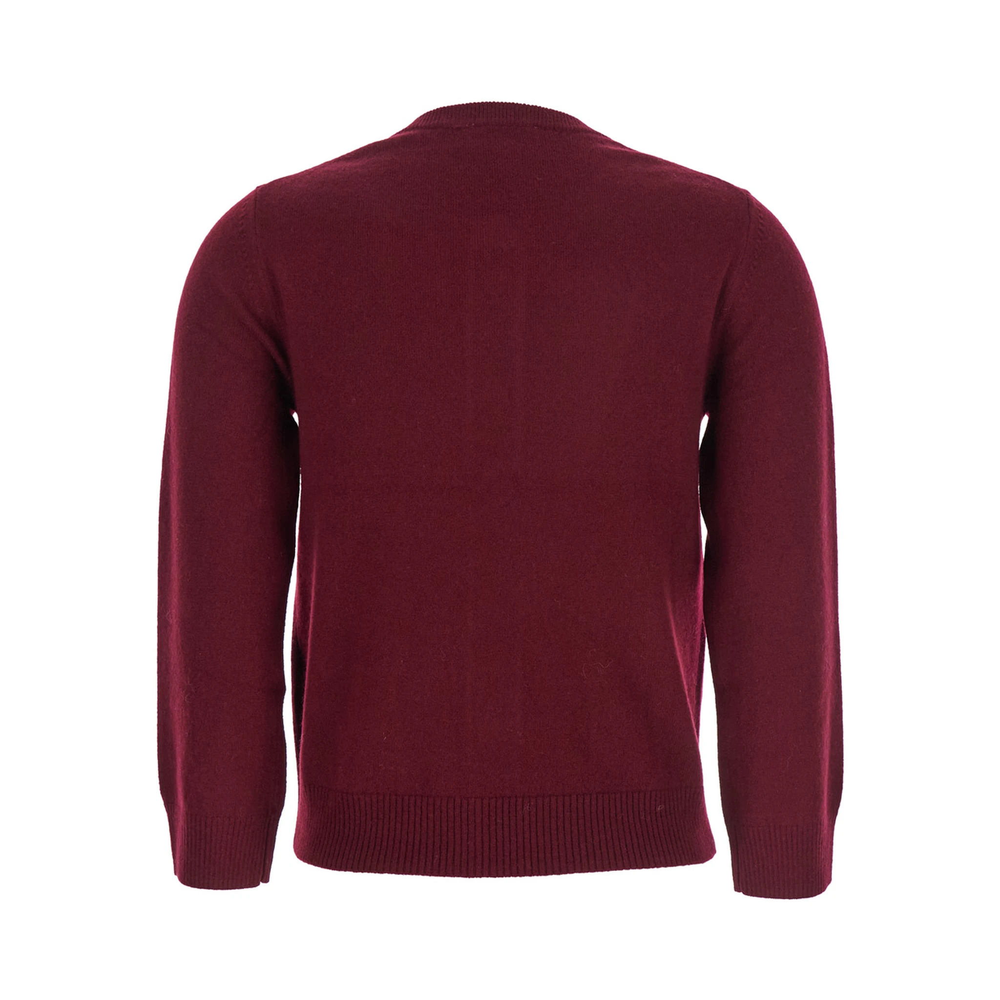 Multicolor Crewneck Cardigan with Jewel Buttons and Gemetric Motif on the Front in Wool and Cashmere Woman