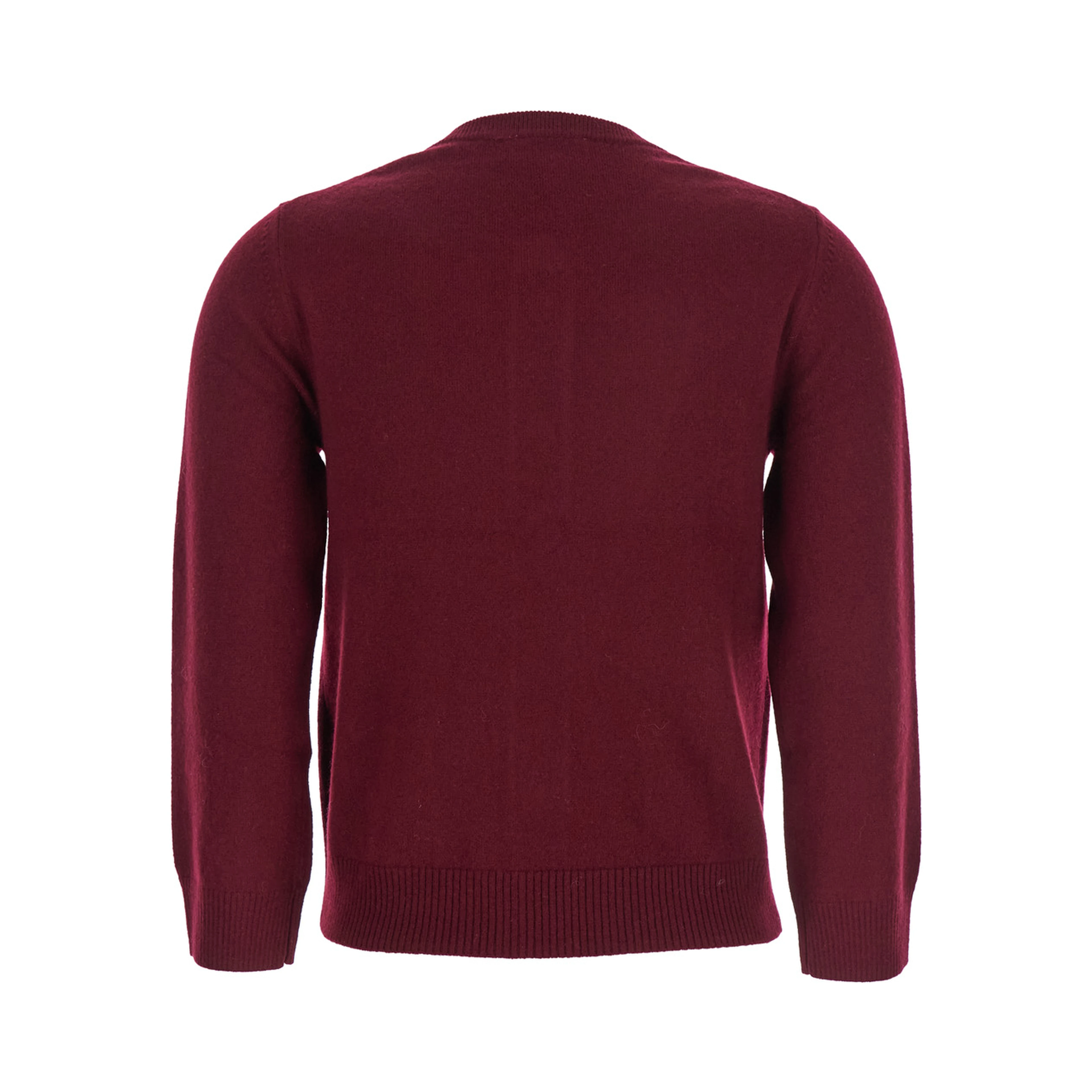 Multicolor Crewneck Cardigan with Jewel Buttons and Gemetric Motif on the Front in Wool and Cashmere Woman