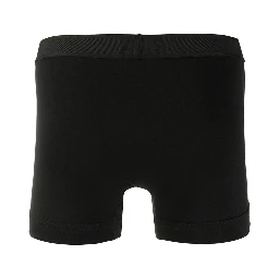 Black Cotton Boxer with Logo
