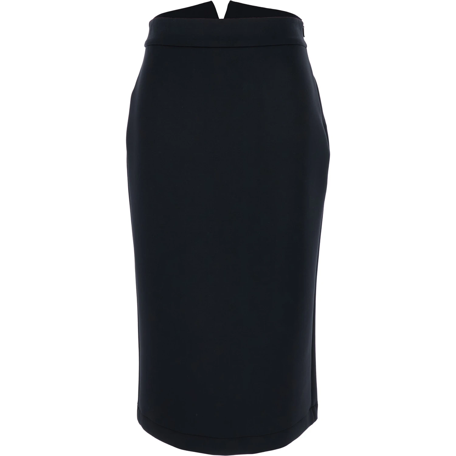 Black Skirt with Logo Patch Applied on the Back in Tech Fabric Woman